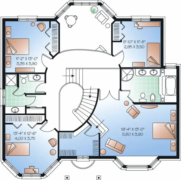 upper floor house blueprint