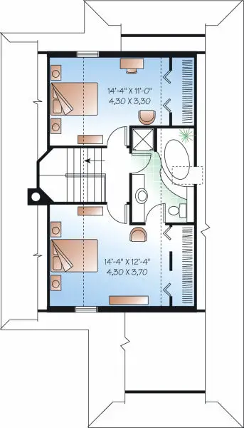 upper floor house blueprint