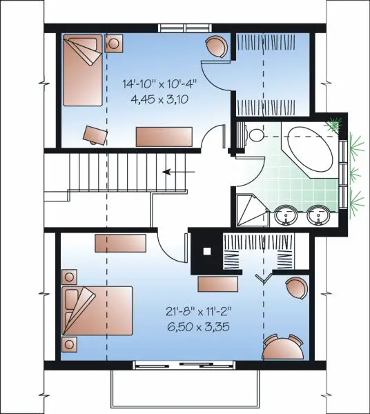 upper floor house blueprint