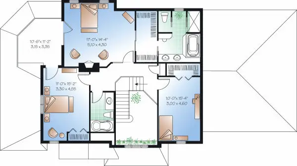 upper floor house blueprint