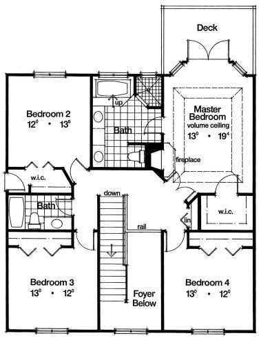 upper floor house blueprint