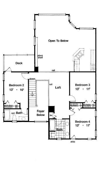 upper floor house blueprint