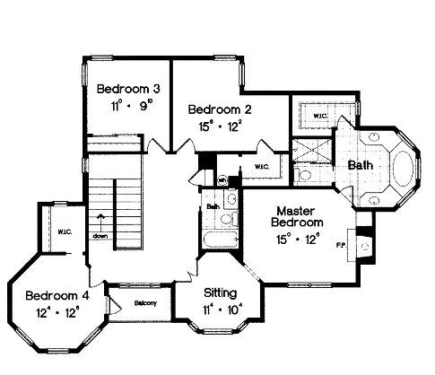 upper floor house blueprint