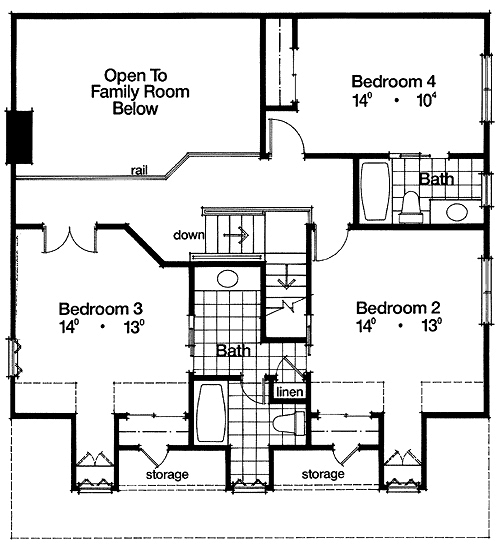 upper floor house blueprint