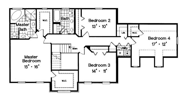 upper floor house blueprint