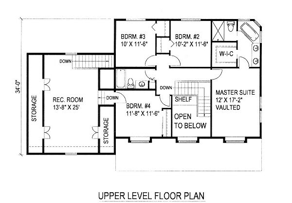 upper floor house blueprint