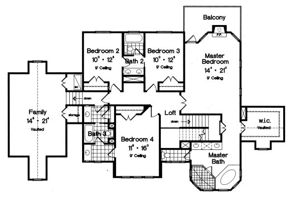 upper floor house blueprint