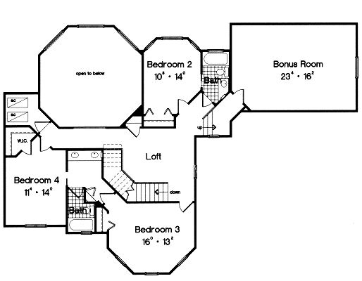upper floor house blueprint