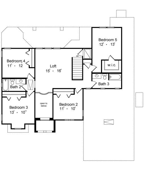 upper floor house blueprint