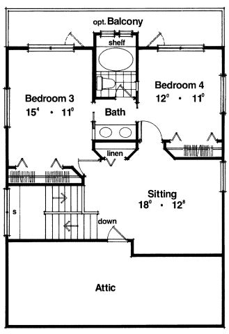 upper floor house blueprint