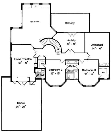 upper floor house blueprint