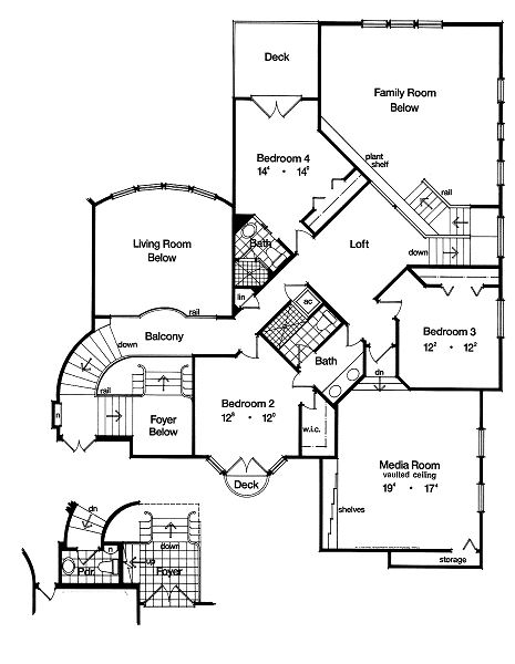 upper floor house blueprint