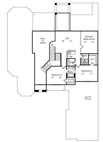 upper floor house blueprint