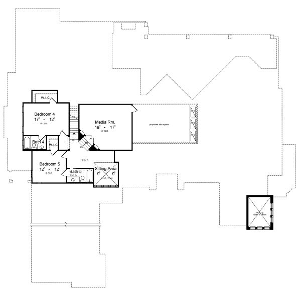 upper floor house blueprint