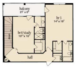 upper floor house blueprint