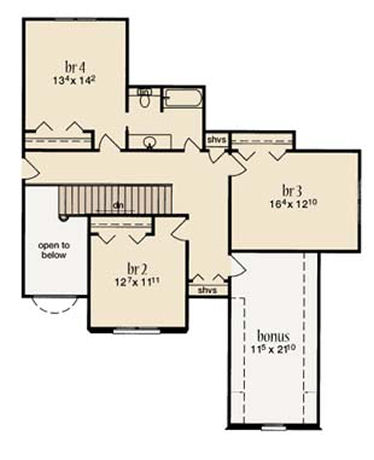 upper floor house blueprint