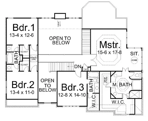 upper floor house blueprint