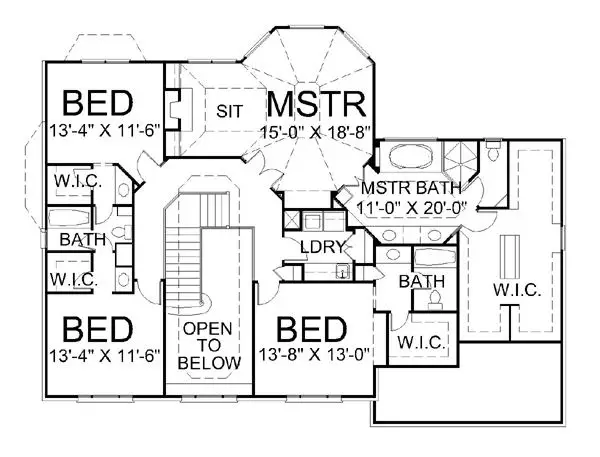 upper floor house blueprint