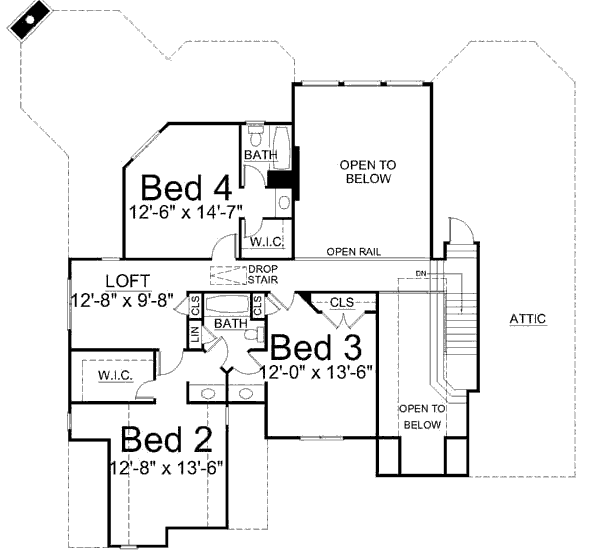 upper floor house blueprint