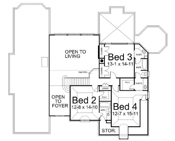 upper floor house blueprint