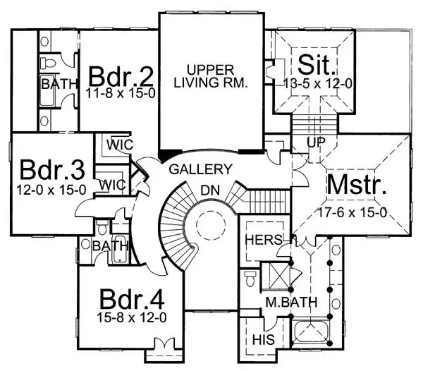 upper floor house blueprint