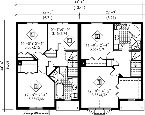 upper floor house blueprint