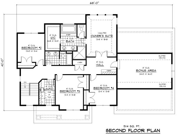 upper floor house blueprint