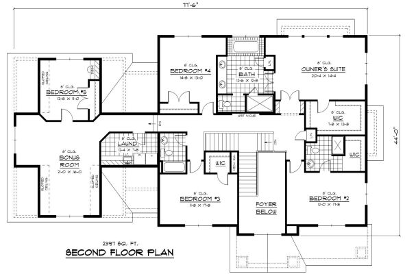 upper floor house blueprint