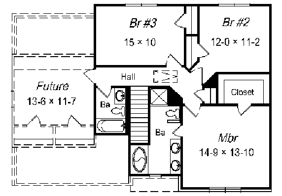 upper floor house blueprint