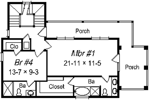 upper floor house blueprint