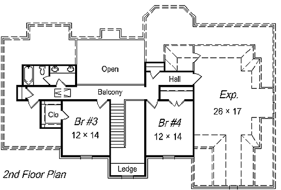 upper floor house blueprint