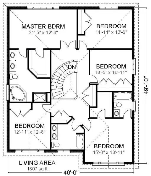 upper floor house blueprint