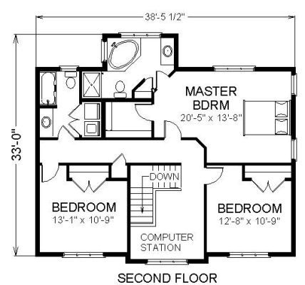 upper floor house blueprint