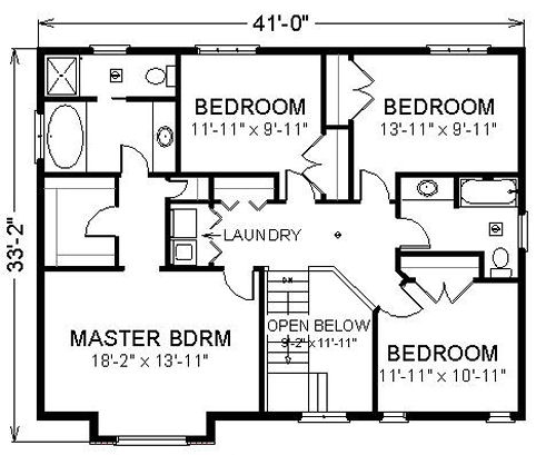 upper floor house blueprint