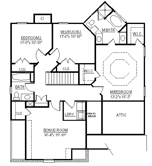 upper floor house blueprint