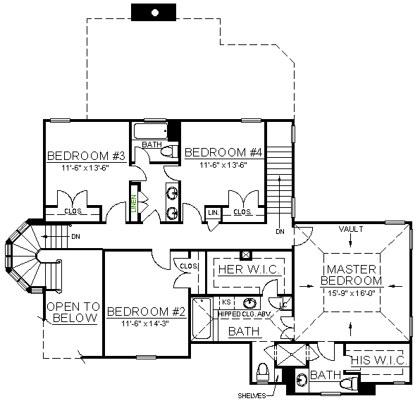 upper floor house blueprint