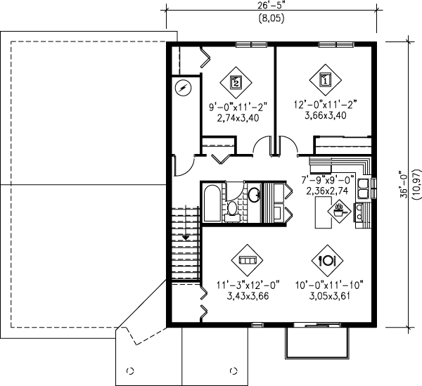 upper floor house blueprint