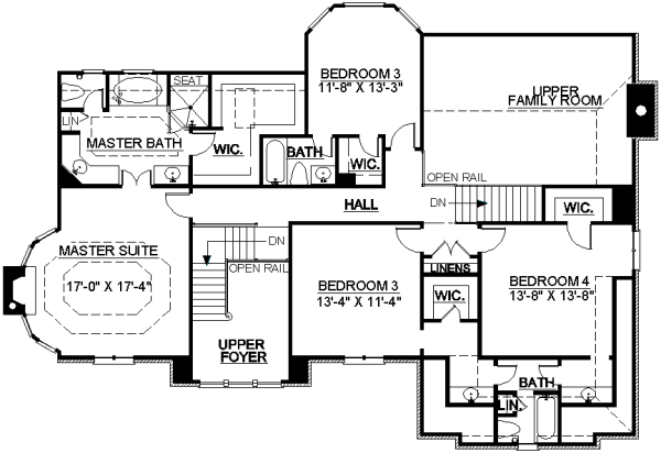 upper floor house blueprint