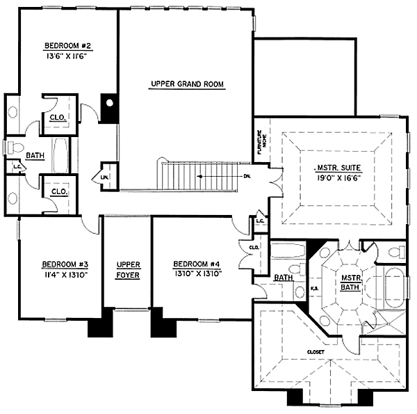 upper floor house blueprint