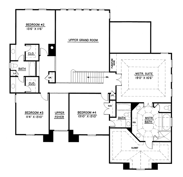 upper floor house blueprint