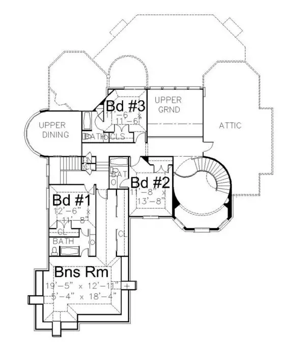 upper floor house blueprint