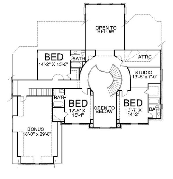 upper floor house blueprint