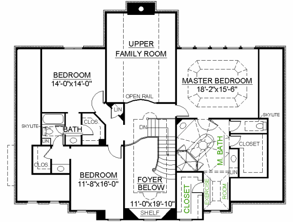 upper floor house blueprint