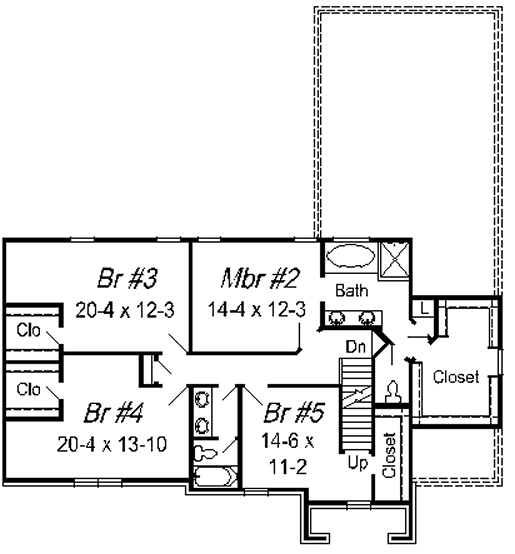 upper floor house blueprint