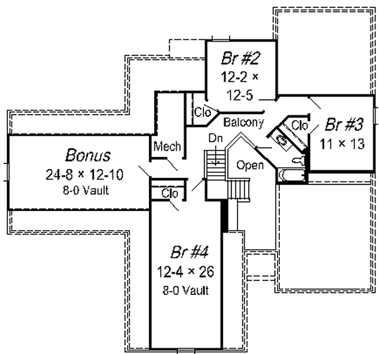 upper floor house blueprint