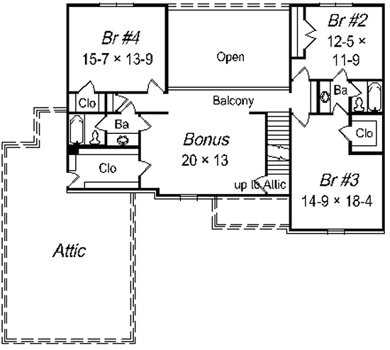 upper floor house blueprint