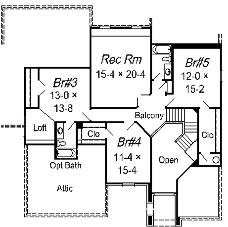upper floor house blueprint