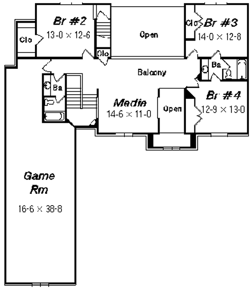 upper floor house blueprint
