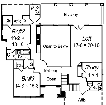 upper floor house blueprint