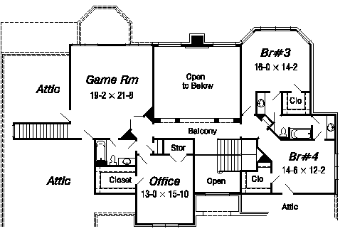 upper floor house blueprint